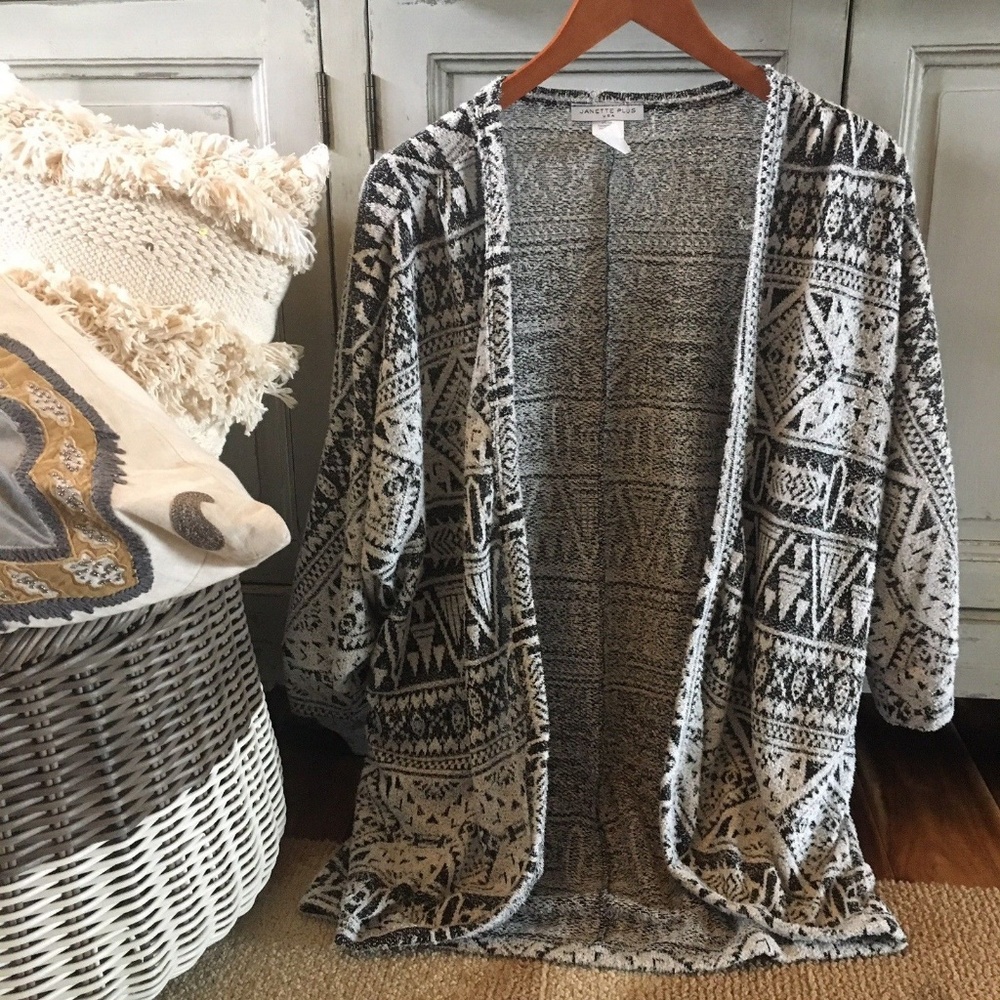 SOLD OUT! Print Soft Cardigan Sweater Top Jacket - Picture 4 of 6